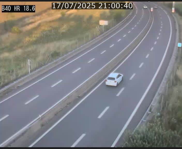 Webcam sur la route de liaison entre Micheville et Esch-Belval à la frontière entre le Luxembourg et la France. Vue orientée vers la Lorraine.