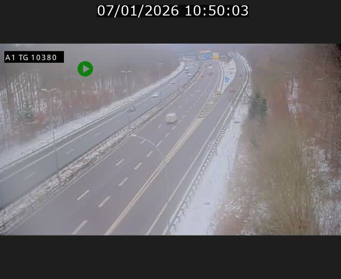 Traffic live webcam Luxembourg Senningerberg - A1 direction Luxembourg Kirchberg - BK 10.3