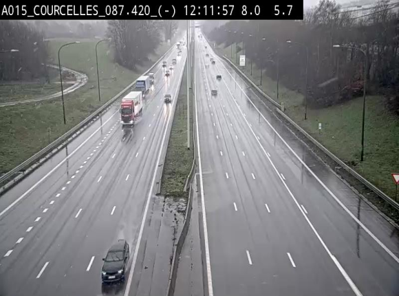 Webcam autoroute Belgique - Viesville - E42 direction Mons - BK 84.35