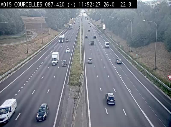 Webcam autoroute Belgique - Viesville - E42 direction Mons - BK 84.35