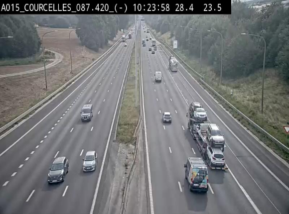 Webcam autoroute Belgique - Viesville - E42 direction Mons - BK 84.35