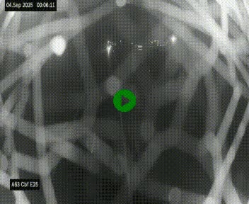 Webcam autoroute A63 en périphérie de Bordeaux au sud-est de la ville, en provenance du bassin d'Arcachon. Vue orientée vers Bordeaux