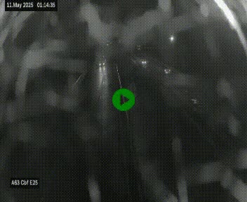 Webcam autoroute A63 en périphérie de Bordeaux au sud-est de la ville, en provenance du bassin d'Arcachon. Vue orientée vers Bordeaux