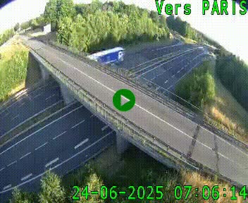Clone of Caméra routière sur l'autoroute A20 au nord de Limoges, à la jonction avec la N520. Vue orientée vers Paris