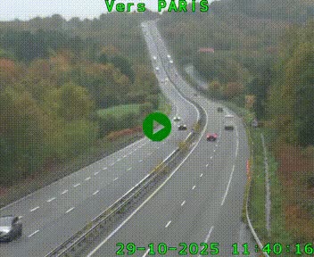 Caméra routière sur l'autoroute A20 à Bessines-sur-Gartempe. Vue orientée vers Paris