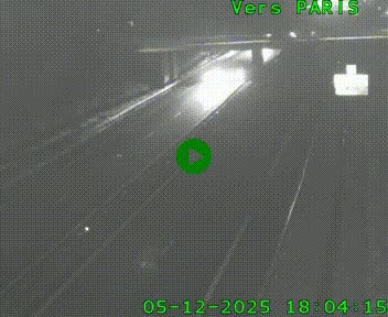 Caméra routière sur l'autoroute A20 au nord de Limoges, à la jonction avec la N520. Vue orientée vers Paris