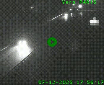 Caméra routière sur l'autoroute A20 au nord de Limoges, à la jonction avec la N520. Vue orientée vers Paris