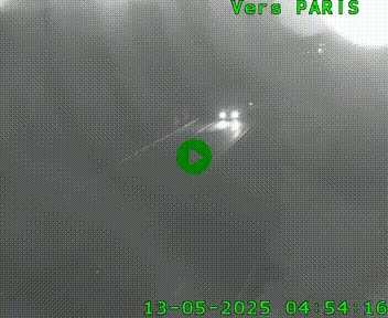 Caméra routière sur l'autoroute A20 au nord de Limoges, à la jonction avec la N520. Vue orientée vers Paris