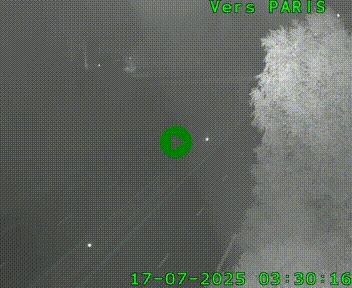 Caméra routière sur l'autoroute A20 au nord de Limoges, à la jonction avec la N520. Vue orientée vers Paris