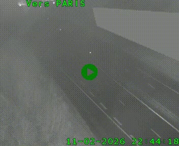 Caméra routière sur l'autoroute A20 à Saint-Pardoux-l'Ortigier, à la jonction avec l'A89. Vue orientée vers Paris