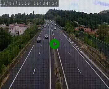 Caméra autoroute A75 à hauteur de Coudes, en direction de Clermont-Ferrand