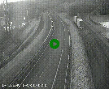 Caméra autoroute A75 à hauteur du col du rocher blanc en direction de Montpellier
