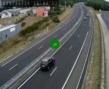 Caméra autoroute A75 à hauteur du col du rocher blanc en direction de Montpellier