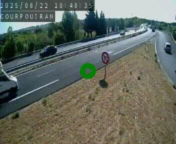Caméra routière France - N109, Courpouiran - La plaine, en direction de Clermont l'Hérault, à la sortie de Montpellier