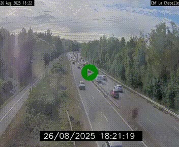Webcam sur le périphérique de Nantes (N844) à hauteur de Porte de la Chapelle, au nord de la ville
