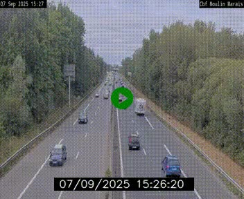 Webcam sur le périphérique de Nantes (N844) entre la Porte de Saint-Luce et la Porte d'Anjou, à l'est de la ville