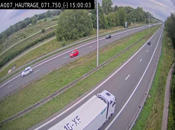 Webcam autoroute Belgique - Hautrage - E19 - BK 71.7
