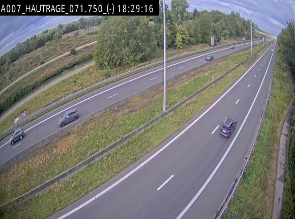 Webcam autoroute Belgique - Hautrage - E19 - BK 71.7