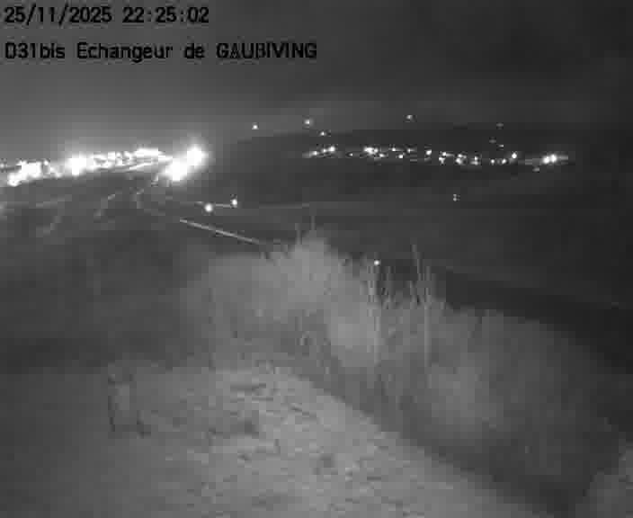 Dispositif d’observation sur D31bis (France) à Gaubiving, en direction de Sarreguemines, offrant une visualisation fiable des conditions de circulation.