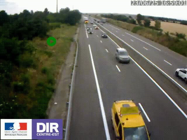 Webcam sur le contournement de Valence, sur la Nationale 7, à la jonction avec la N532, caméra orientée vers Grenoble