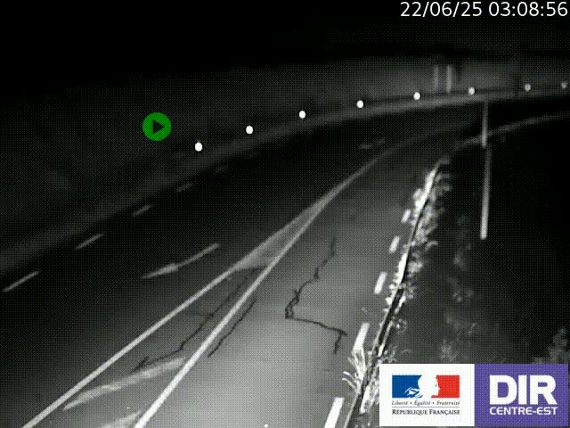 Webcam sur le col Pin Bouchain, vue orientée vers Roanne, en provenance de Lyon sur la nationale 7 (N7)