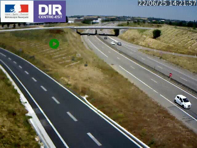 Webcam sur le contournement de Valence, sur la Nationale 7, caméra orientée vers Lyon
