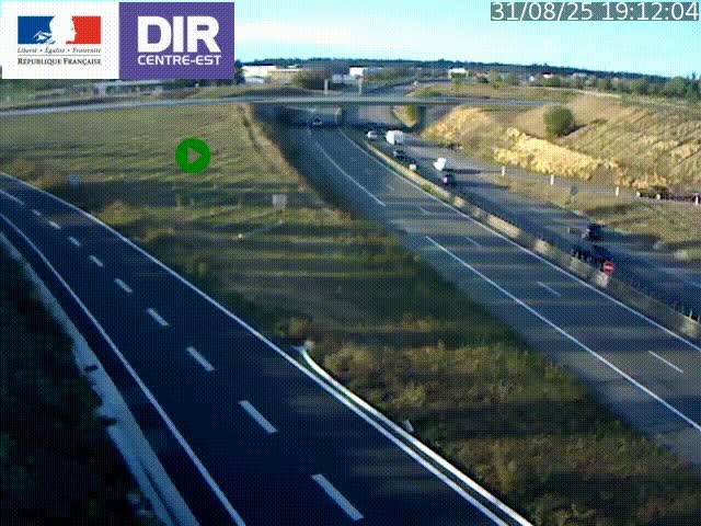 Webcam sur le contournement de Valence, sur la Nationale 7, caméra orientée vers Lyon