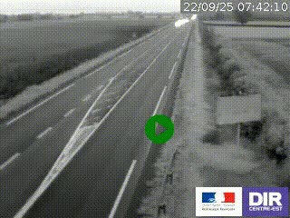Webcam routière sur la RN7 à hauteur de Toulon-sur-Allier, entre Moulins et Vichy