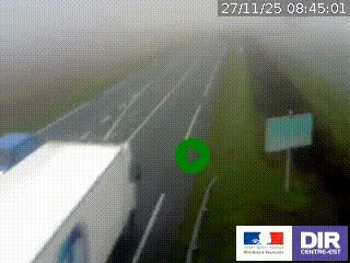 Webcam routière sur la RN7 à hauteur de Toulon-sur-Allier, entre Moulins et Vichy