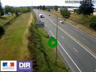 Webcam à Mably, à proximité de Roanne en direction de Moulins sur la N7