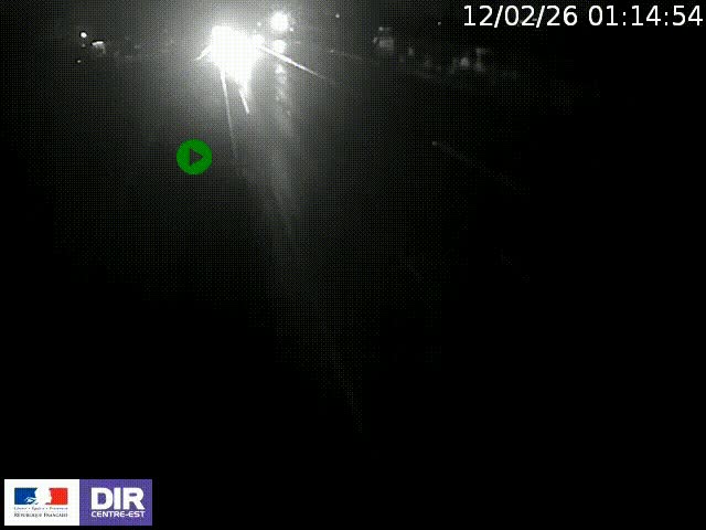 Webcam à Bron sur l'A43 à la jonction avec le boulevard périphérique de Lyon (D383). Vue orientée vers Lyon