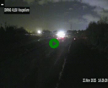 Webcam autoroute A150 à hauteur de La Vaupalière en périphérie de Rouen. Vue orientée vers Rouen