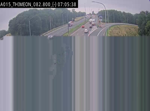 Caméra trafic Belgique - Thiméon - E42, jonction avec A54 (E420) direction La Louvière/Charleroi - BK 82.82