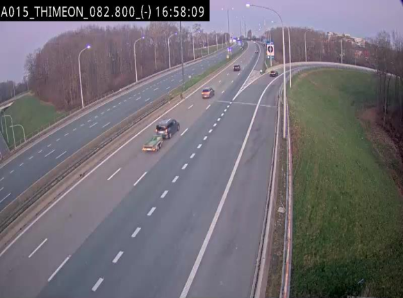 Caméra trafic Belgique - Thiméon - E42, jonction avec A54 (E420) direction La Louvière/Charleroi - BK 82.82