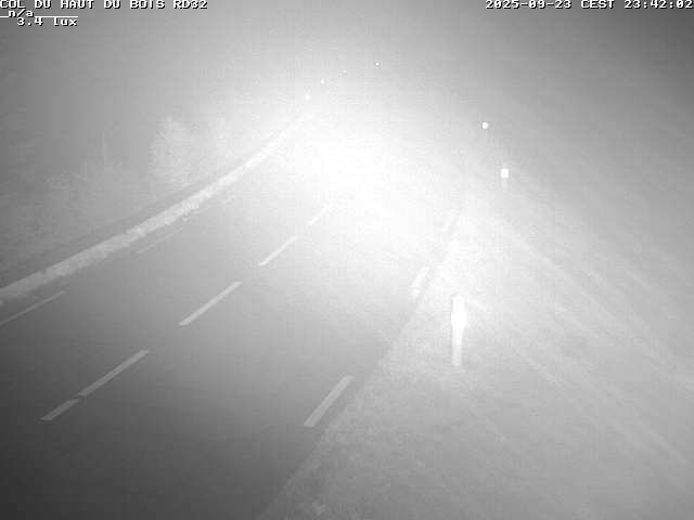 Webcam à 406 mètres d'altitude au niveau du col du haut du bois sur la RD32