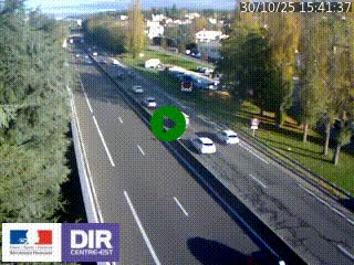 Webcam routière à Le Chambon-Feugerolles sur la RN88 entre Firminy et Saint-Etienne