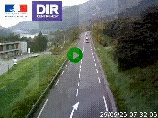 Web cam sur la N90 à Aime, en provenance de Bourg-Saint-Maurice et en direction d'Albertville