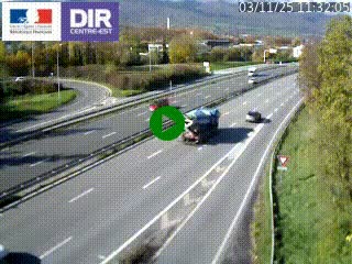 Caméra routière à hauteur de la sortie 15 Chambéry-centre au PK 4,103 en direction d'Albertville