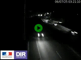 Caméra autoroute sur A6 - Valvert, près de Lyon, en direction de Paris, à hauteur de la sortie 36 Porte du Valvert