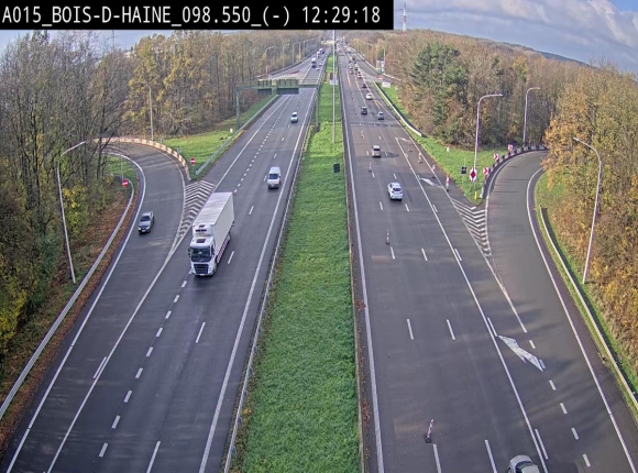 Webcam autoroute Belgique - Bois d'Haine - E42 - BK 98.6