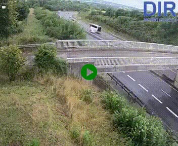 Webcam sur A84 à hauteur de Pont-Farcy, au niveau du pont autoroutier sur la Vire, au sud de Saint-Lô