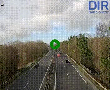 Webcam sur le périphérique de Caen (N814) à l'est de la ville, à Mondeville hauteur de la sortie 2, Presqu'île-Rives de l'Orne, au bout de l'autoroute A13