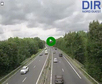 Webcam sur le périphérique de Caen (N814) à l'est de la ville, à Mondeville hauteur de la sortie 2, Presqu'île-Rives de l'Orne, au bout de l'autoroute A13