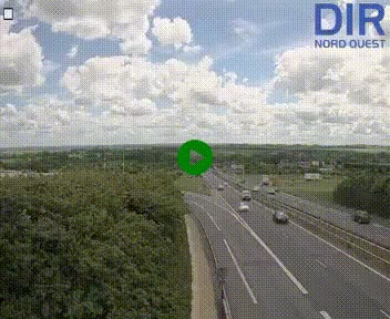 Webcam au début de l'A84 sur le périphérique Ouest de Caen (N814) à hauteur de la sortie 9, Porte de Bretagne