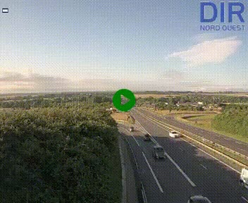 Webcam au début de l'A84 sur le périphérique Ouest de Caen (N814) à hauteur de la sortie 9, Porte de Bretagne