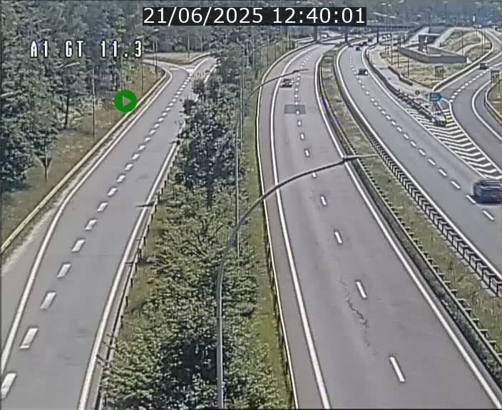 Traffic live webcam Luxembourg Senningerberg - A1 direction Allemagne - BK 11.3