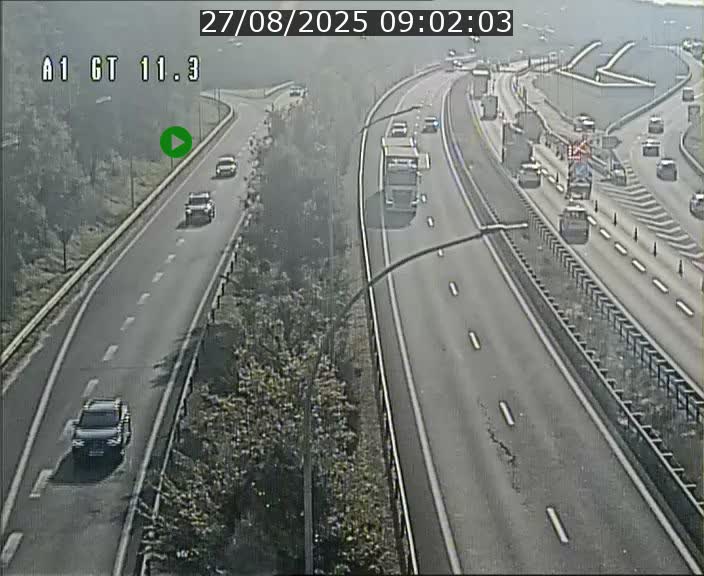 Traffic live webcam Luxembourg Senningerberg - A1 direction Allemagne - BK 11.3