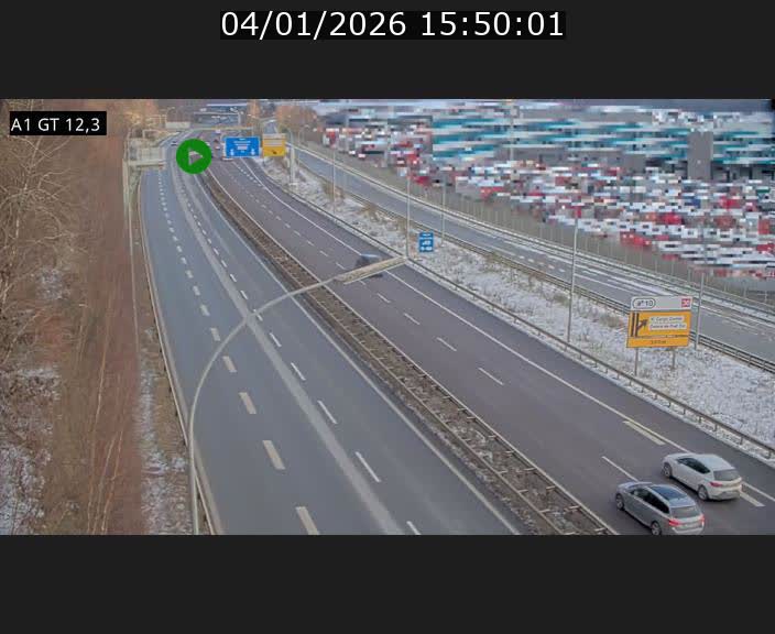 Traffic live webcam Luxembourg Senningerberg - A1 direction Allemagne - BK 12.3