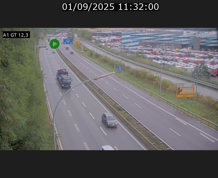 Traffic live webcam Luxembourg Senningerberg - A1 direction Allemagne - BK 12.3