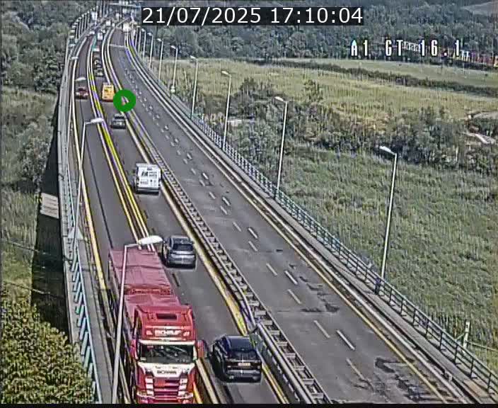 Traffic live webcam Luxembourg Niederanven - A1 direction Allemagne - BK 16.1